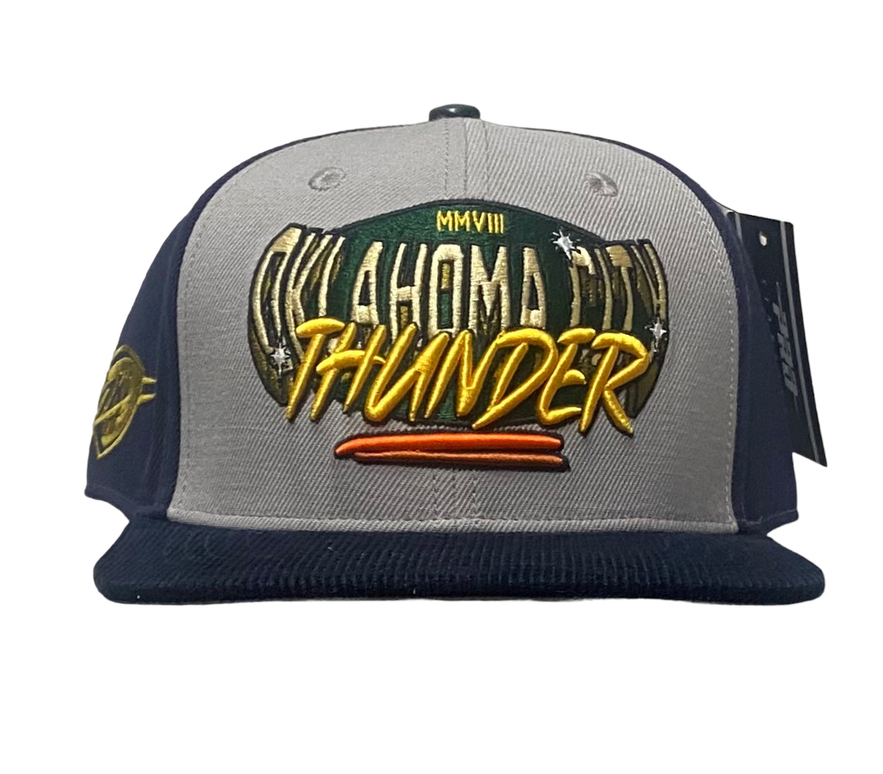 OKC Thunder Pro Standard 2 Tone SnapBack Hat Gray UV