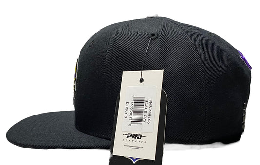 New Minnesota Vikings Black Pro Standard SnapBack Hat Flat Brim Adjustable Cap