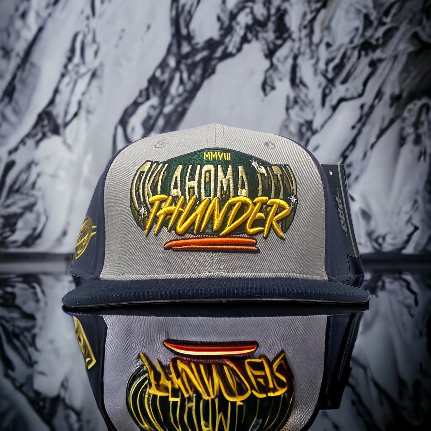 OKC Thunder Pro Standard 2 Tone SnapBack Hat Gray UV