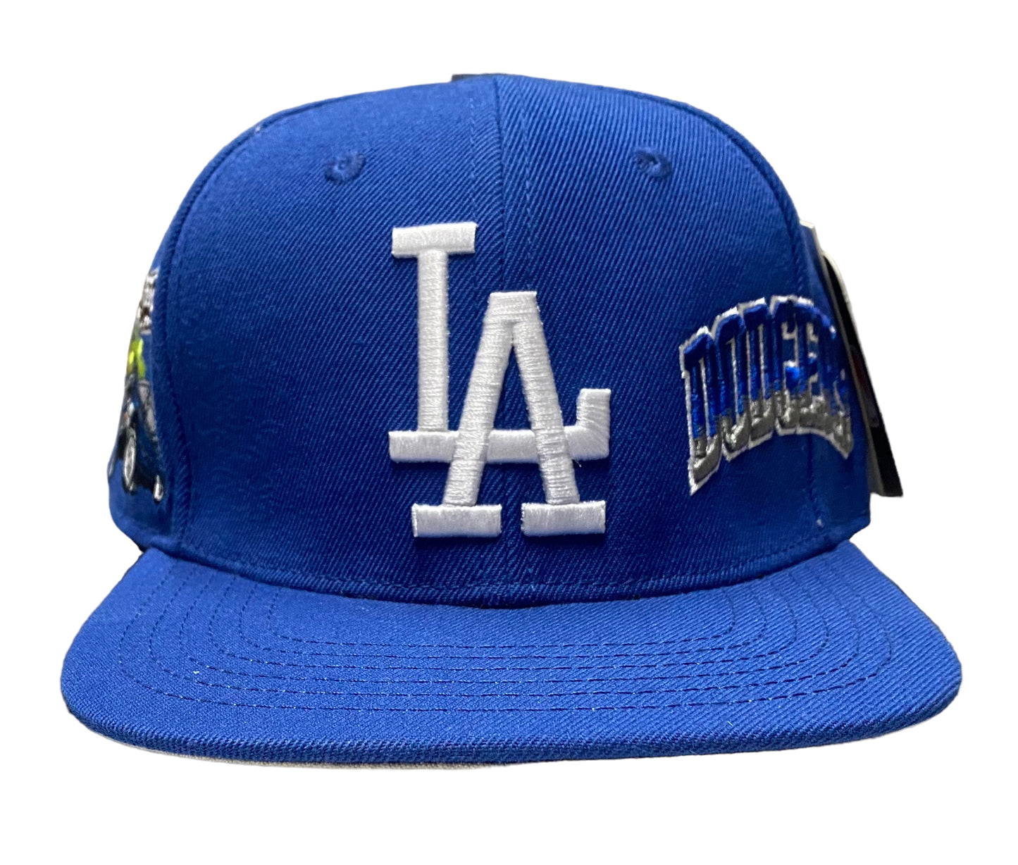 Pro Standard Los Angeles Dodgers Blue Hat – Grey Undervisor, Dodgers Script Side, Lowrider Side Patch