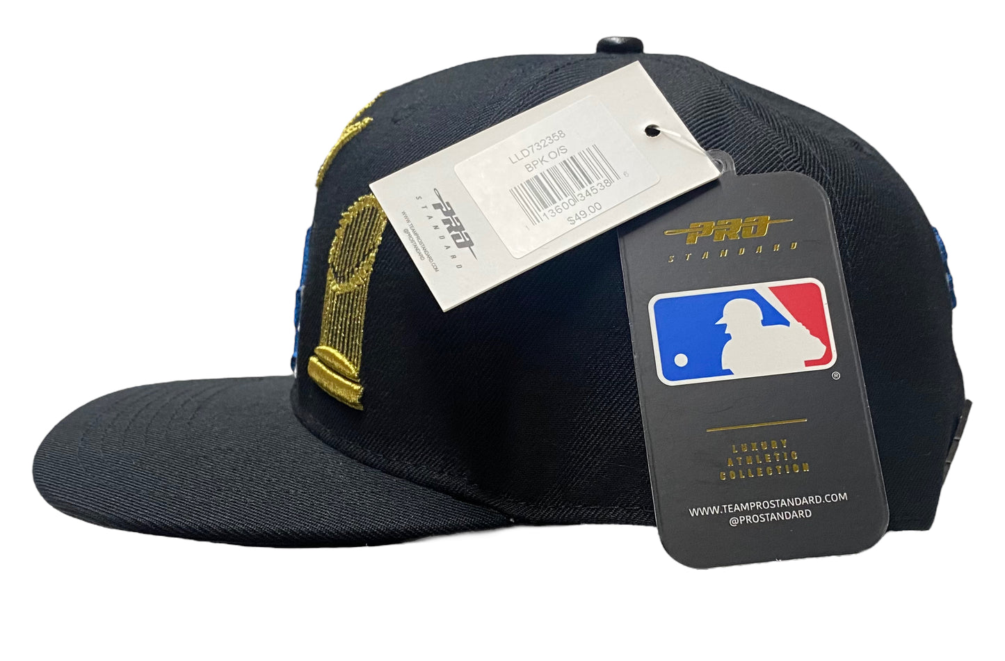 Pro Standard Los Angeles Dodgers Snapback – 2020 Champions Side Patch, Rose Embroidery, Black MLB