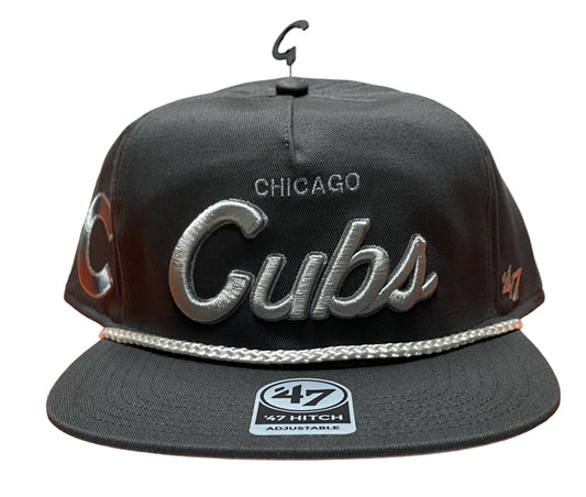 47 Brand Chicago Cubs Hitch Charcoal Rope Snapback Hat