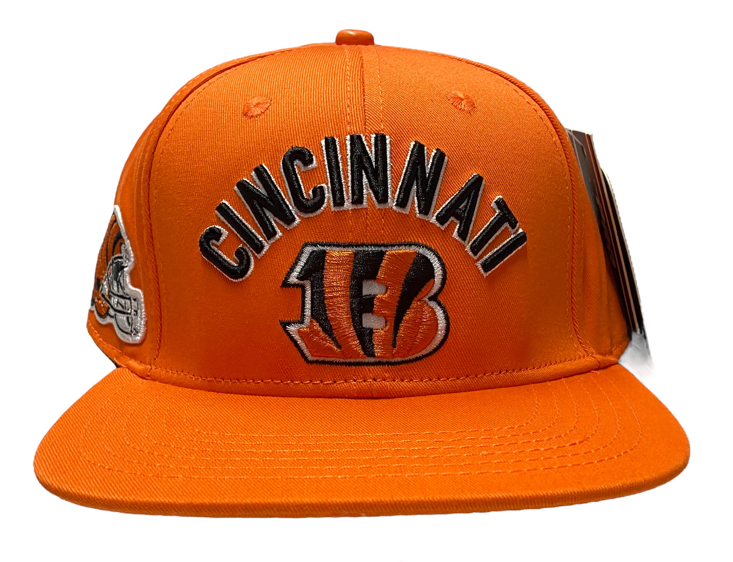 New Cincinnati Bengals Pro Standard SnapBack Hat Orange Helmet Side Patch