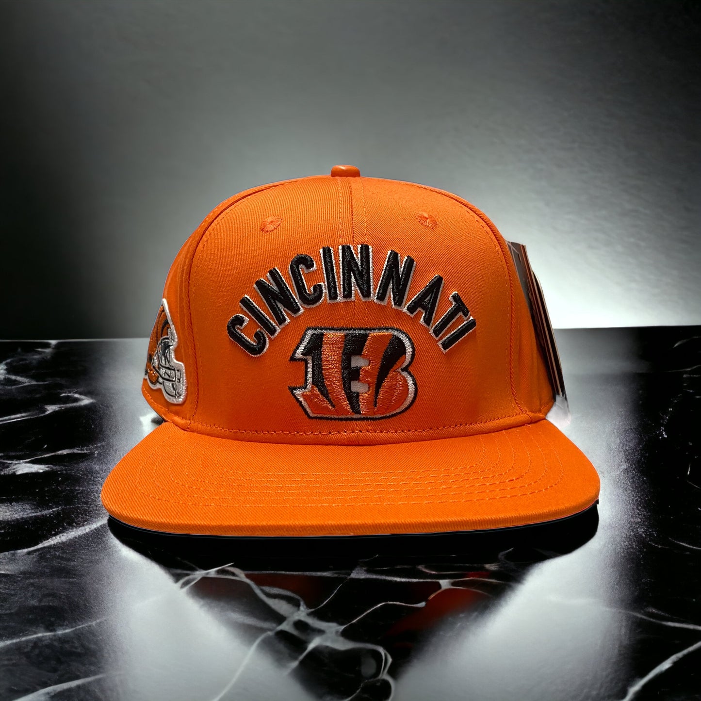 New Cincinnati Bengals Pro Standard SnapBack Hat Orange Helmet Side Patch