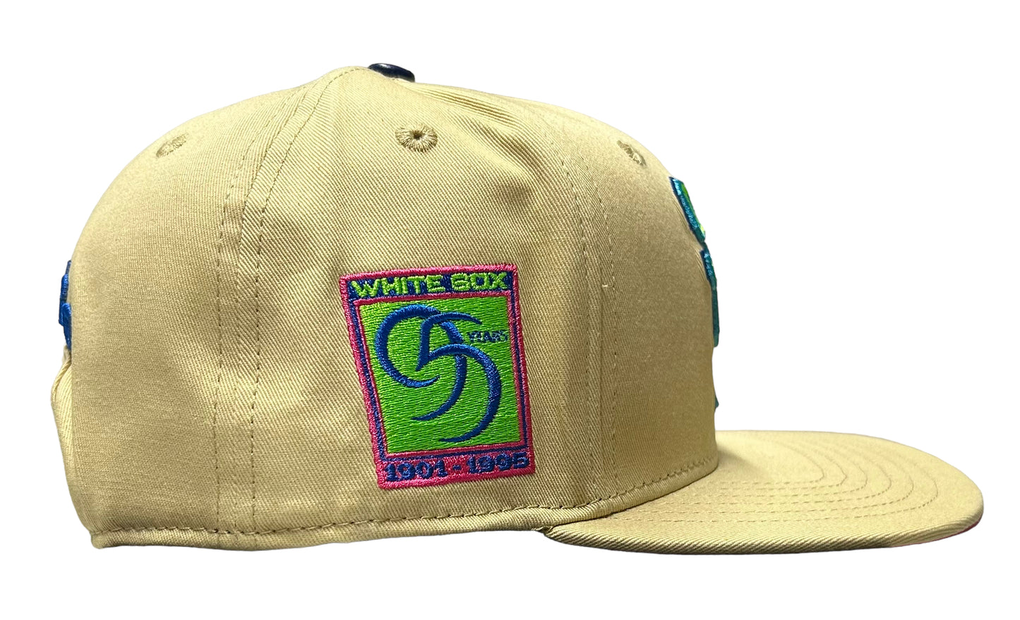NEW MLB Chicago White Sox PRO STANDARD Khaki SnapBack Hat Pink UV