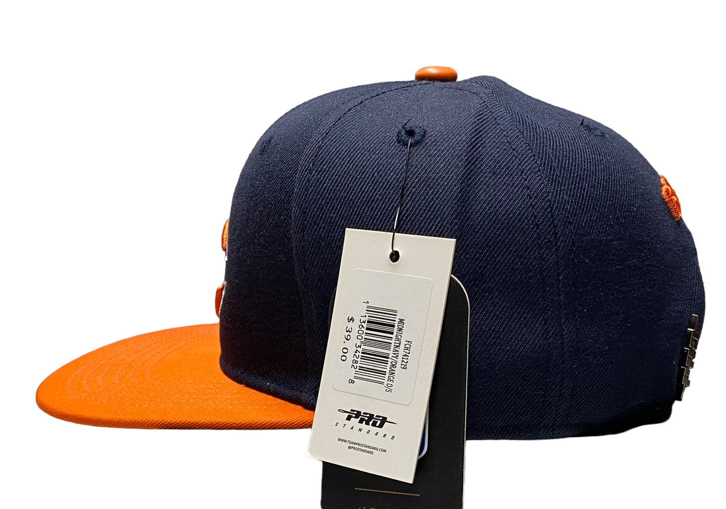 NEW Chicago Bears Pro Standard 2Tone Snapback Hat Navy/Orange Helmet Side Patch