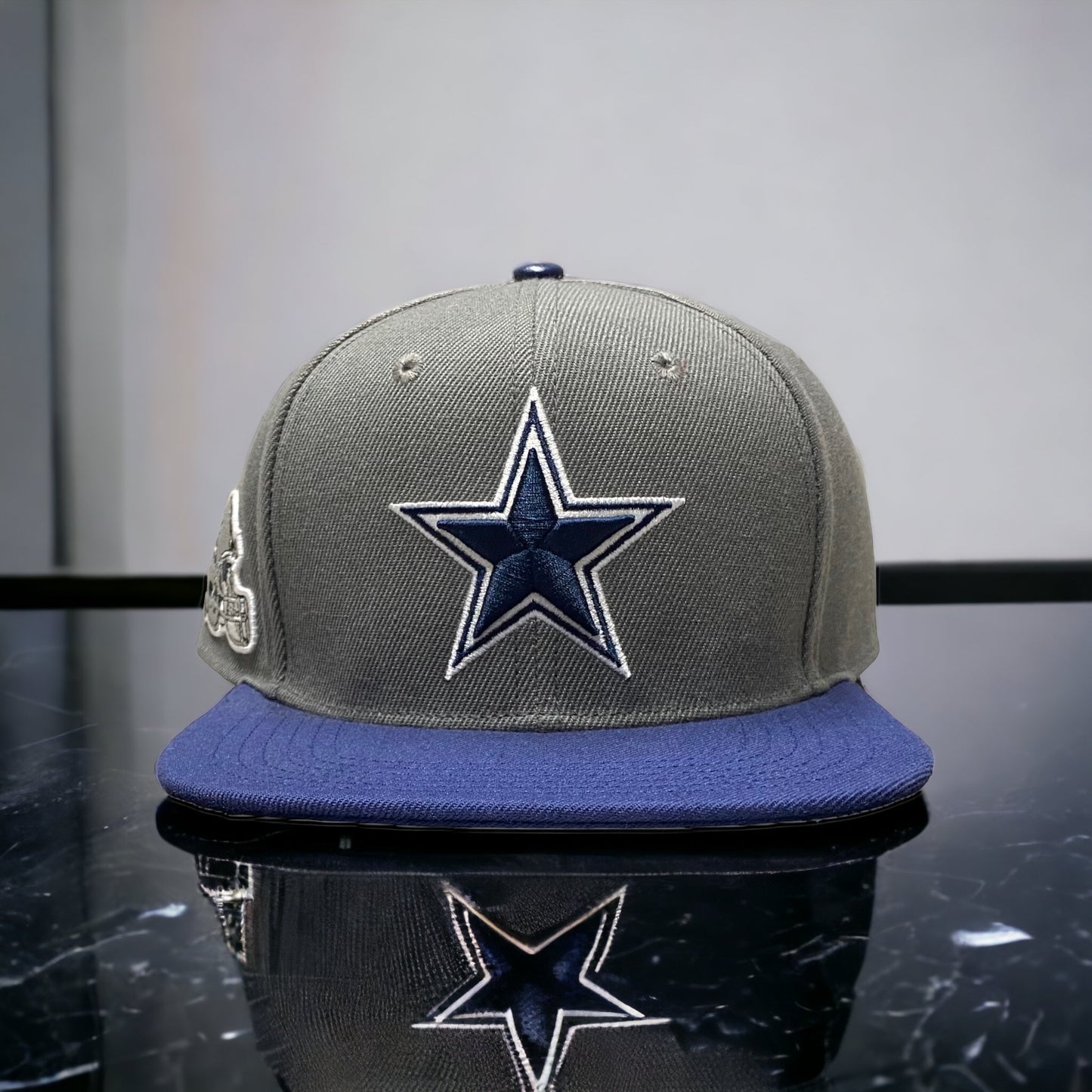 NEW Pro Standard Dallas Cowboys Logo Gray/Navy 2Tone Snapback Mens Hat