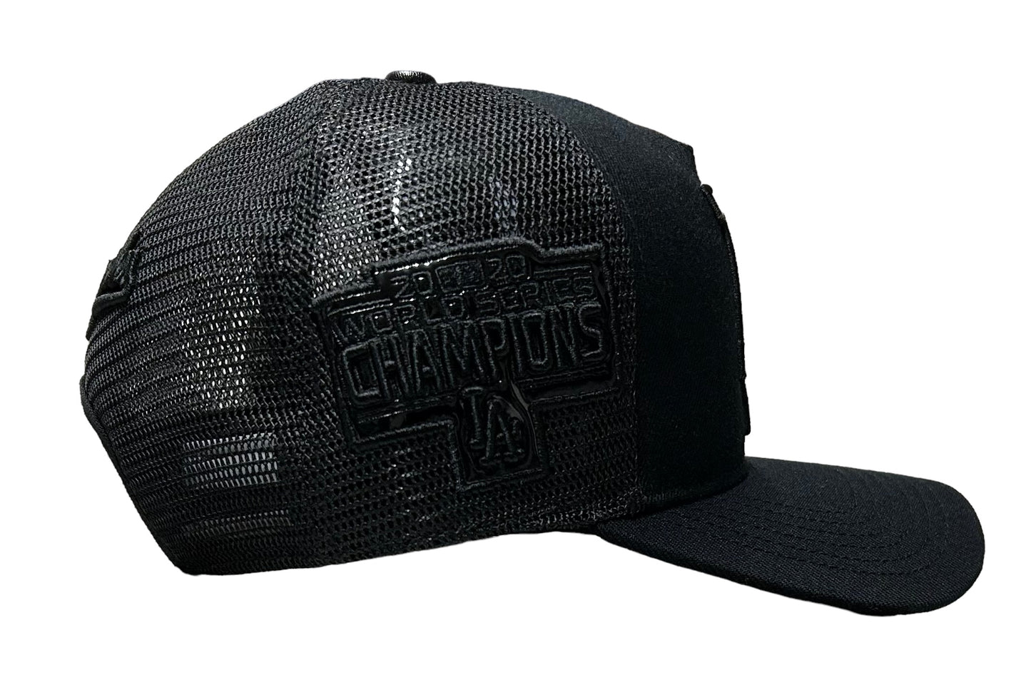 NEW MLB Los Angeles Dodgers Triple Black Truck SnapBack Curved Brim