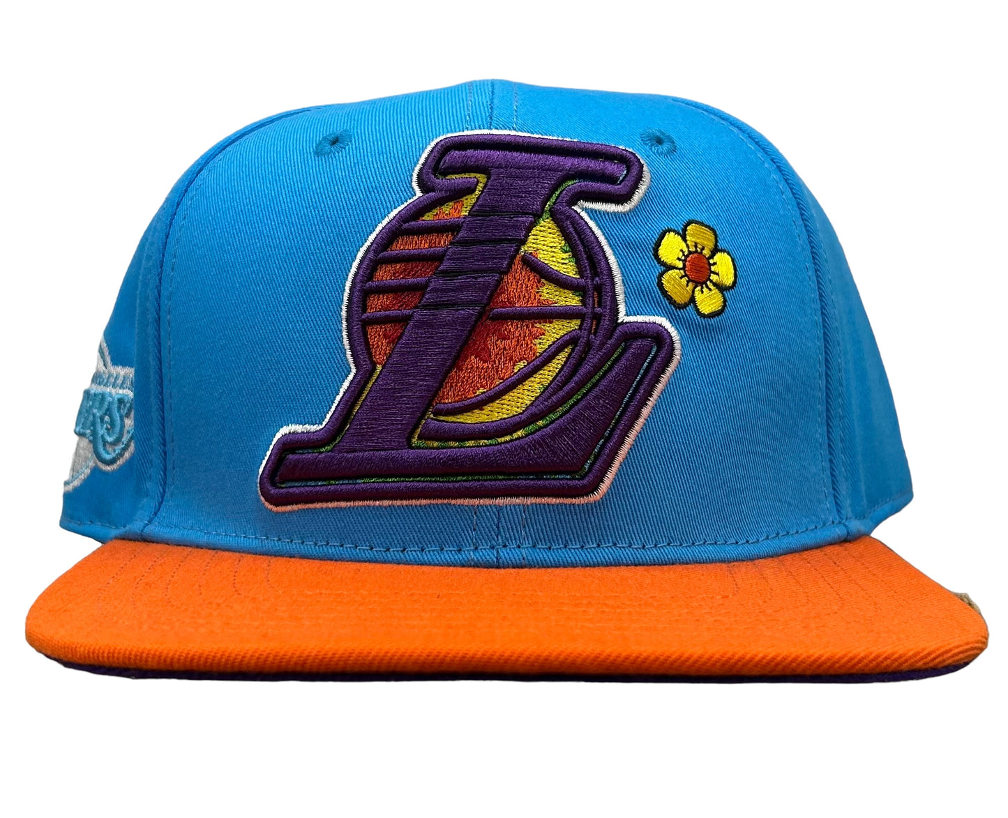 NEW NBA Los Angeles Lakers PRO STANDARD Hippie Trippy SnapBack Hat 2 Tone Blue