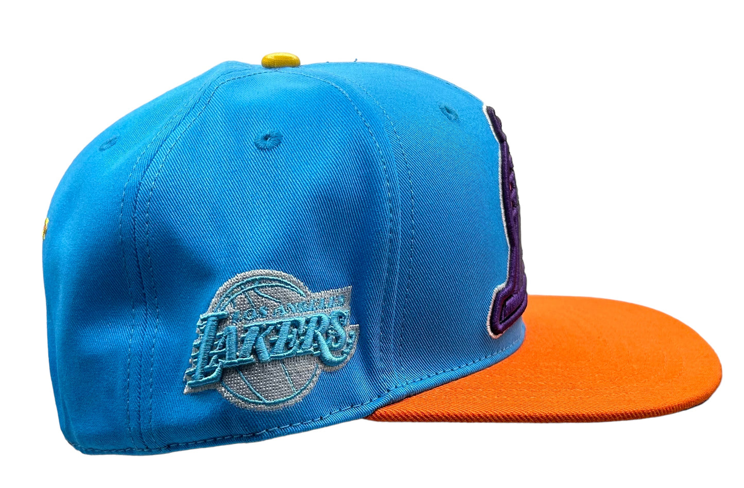 NEW NBA Los Angeles Lakers PRO STANDARD Hippie Trippy SnapBack Hat 2 Tone Blue
