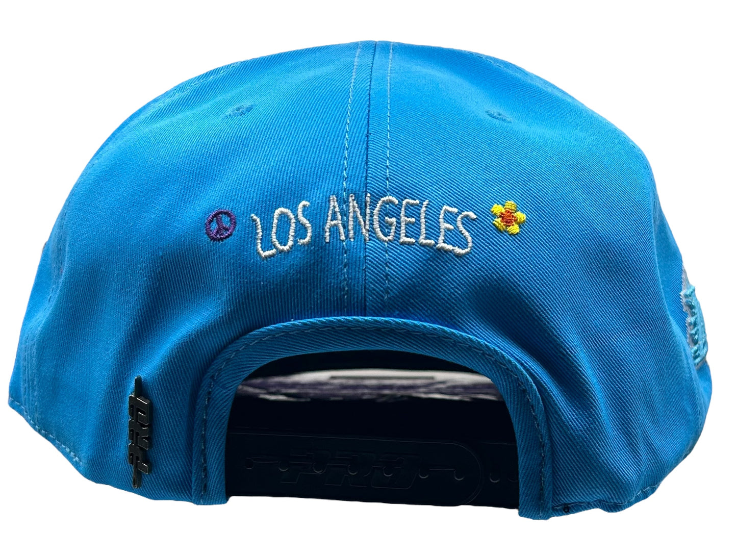 NEW NBA Los Angeles Lakers PRO STANDARD Hippie Trippy SnapBack Hat 2 Tone Blue