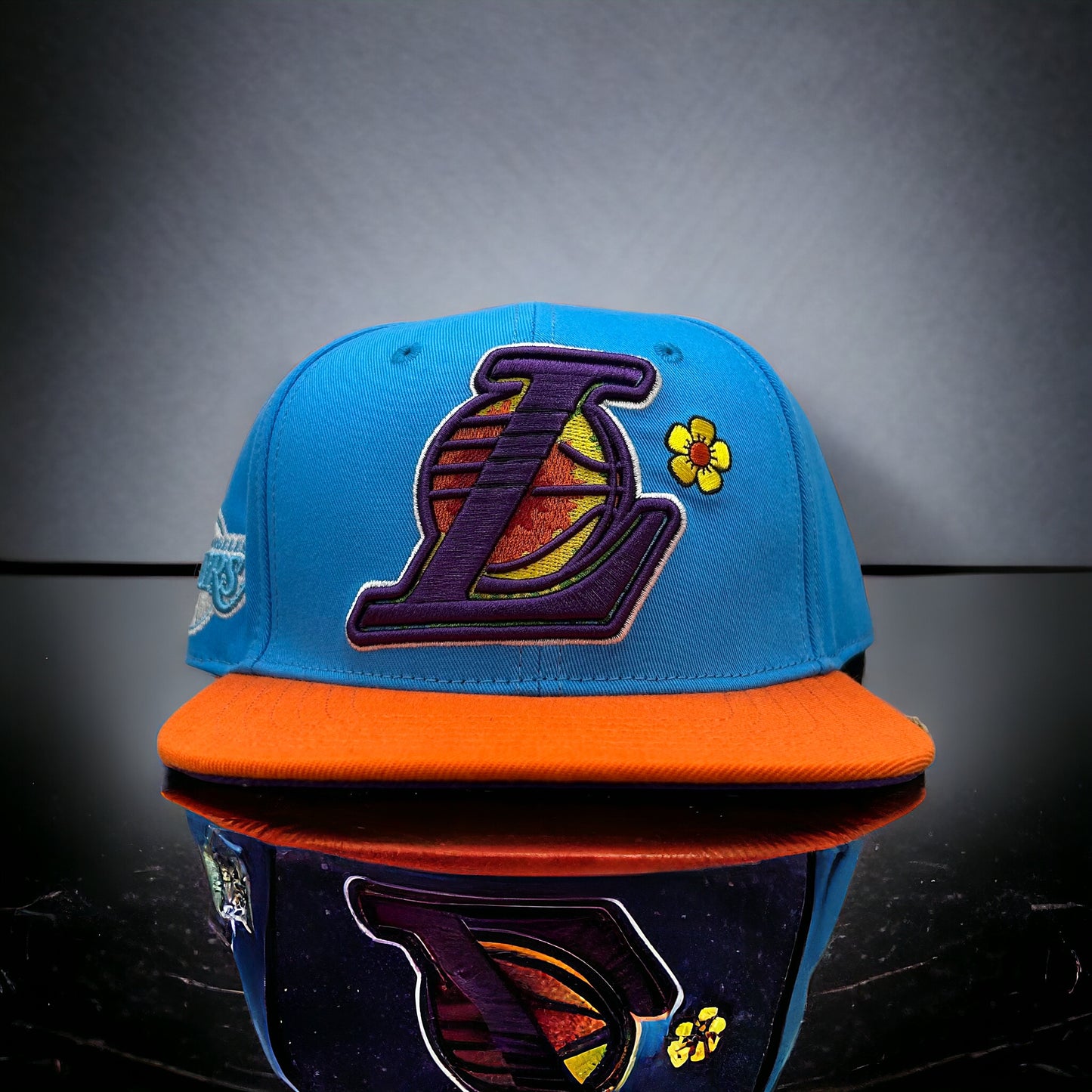 NEW NBA Los Angeles Lakers PRO STANDARD Hippie Trippy SnapBack Hat 2 Tone Blue
