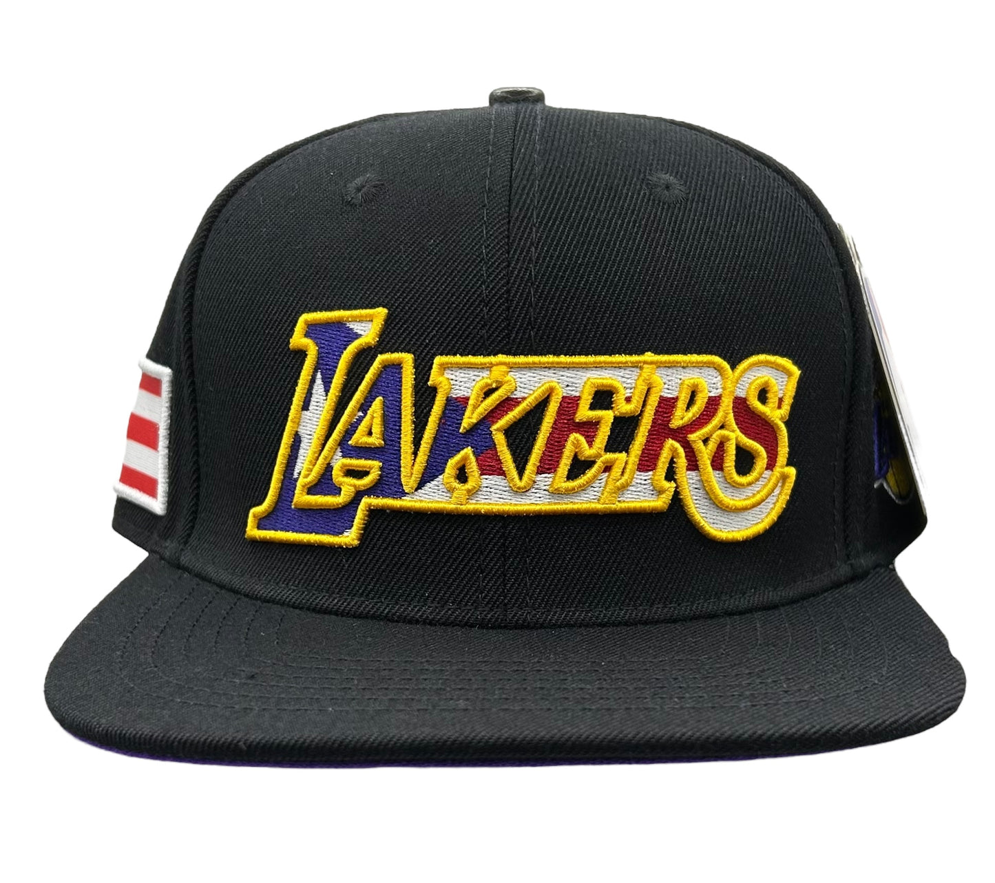 NEW Los Angeles Lakers PRO STANDARD Black SnapBack Puerto Rico Purple UV Cap