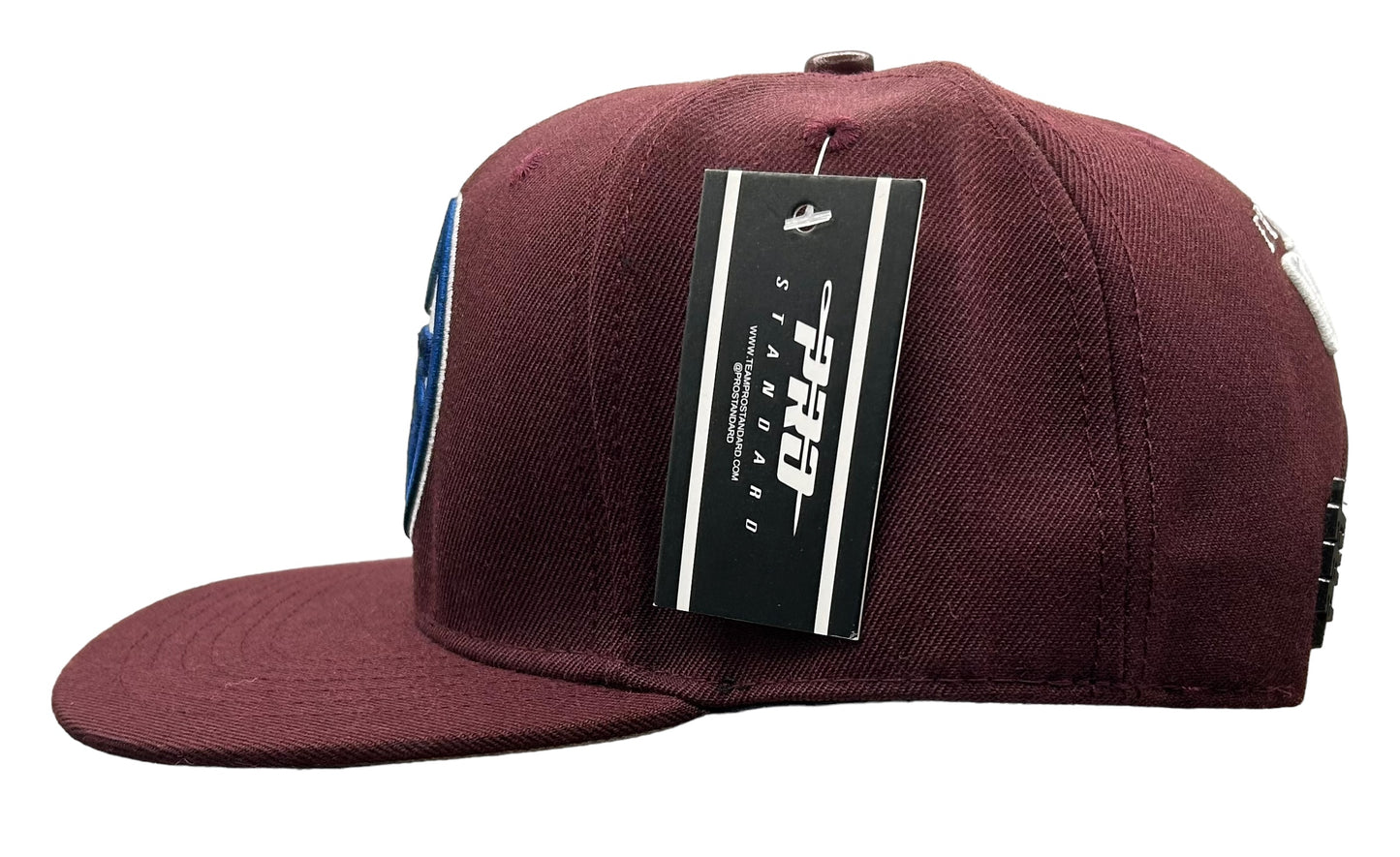 NEW Edmonton Oilers PRO STANDARD Burgundy Wool SnapBack Hat Gray UV Flat Brim