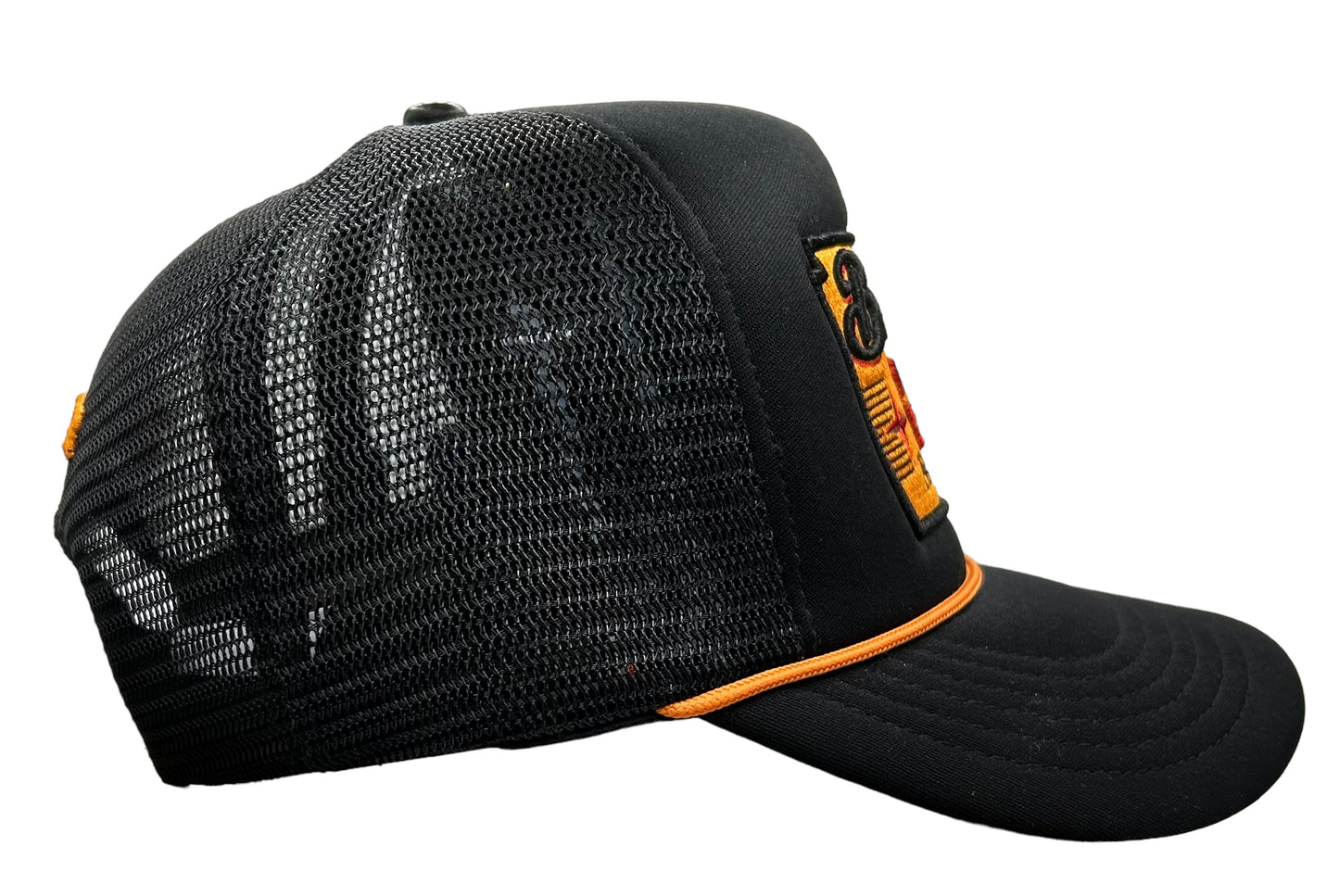 NEW PRO STANDARD Atlanta Braves Black Trucker Snapback Hat Curved Brim Cap