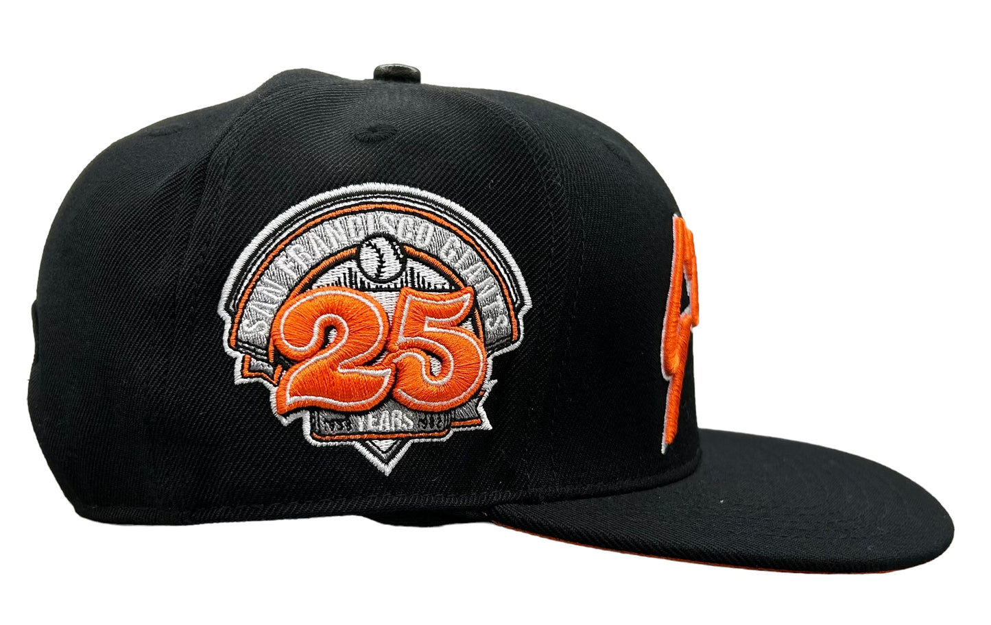 NEW San Francisco Giants PRO STANDARD BLACK SNAPBACK HAT FLAT BRIM VAP ORANGE UV