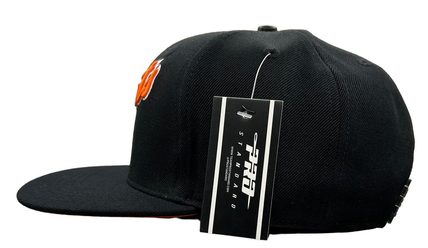 NEW San Francisco Giants PRO STANDARD BLACK SNAPBACK HAT FLAT BRIM VAP ORANGE UV