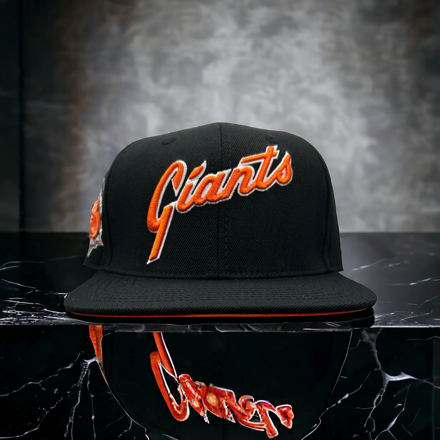 NEW San Francisco Giants PRO STANDARD BLACK SNAPBACK HAT FLAT BRIM VAP ORANGE UV