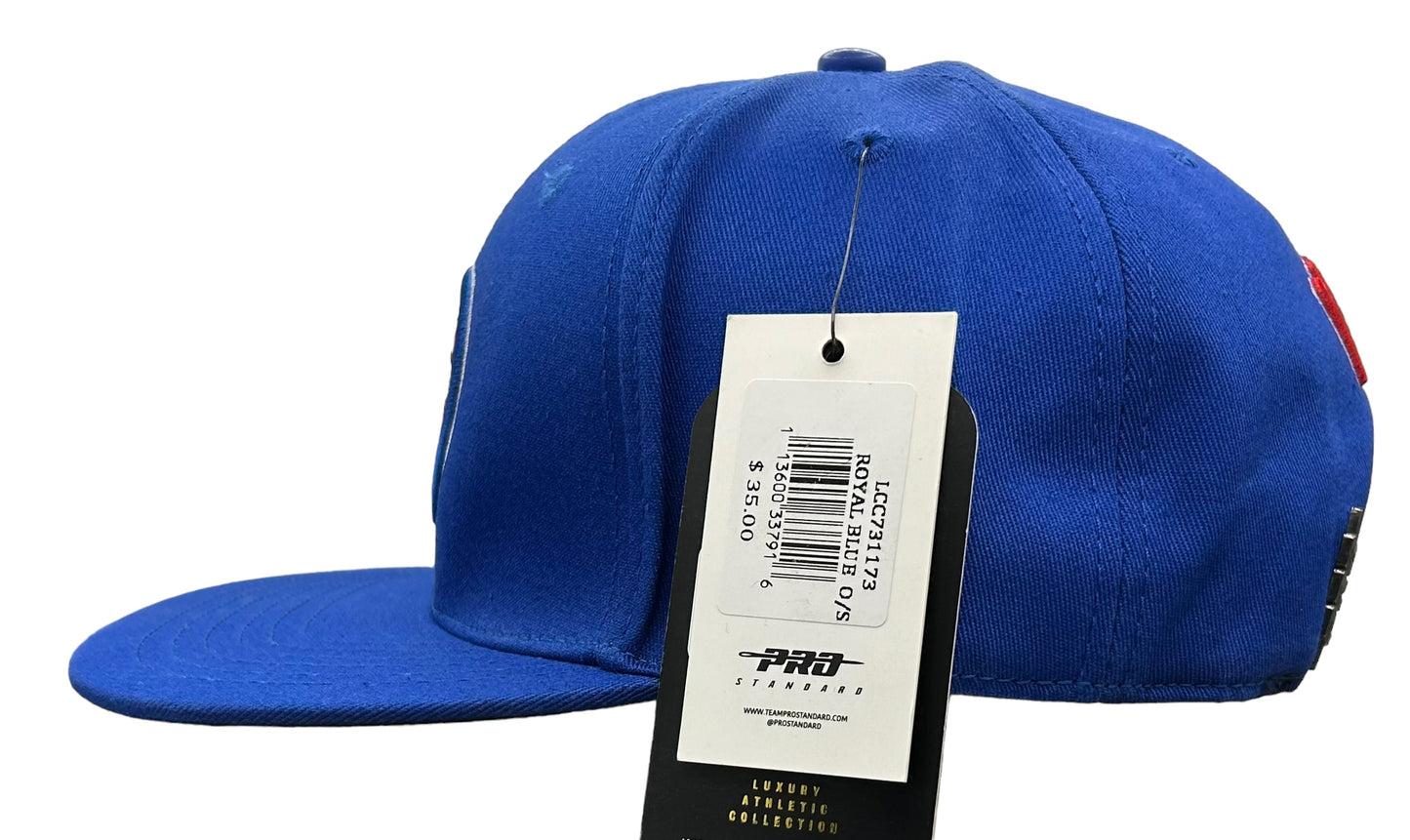 NEW Chicago Cubs PRO STANDARD Classic Logo Blue SnapBack Hat Flat Brim Cap