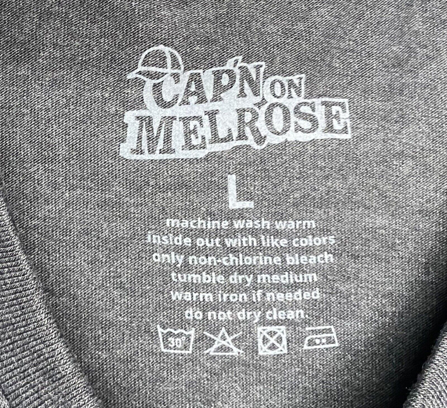 NEW Capn On Melrose LA Kings T Shirt Mens Sz Large Charcoal Gray Short Sleeve T