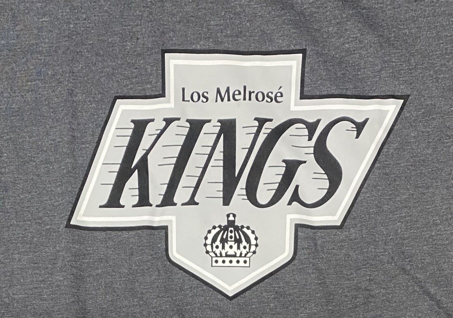NEW Capn On Melrose LA Kings T Shirt Mens Sz Large Charcoal Gray Short Sleeve T