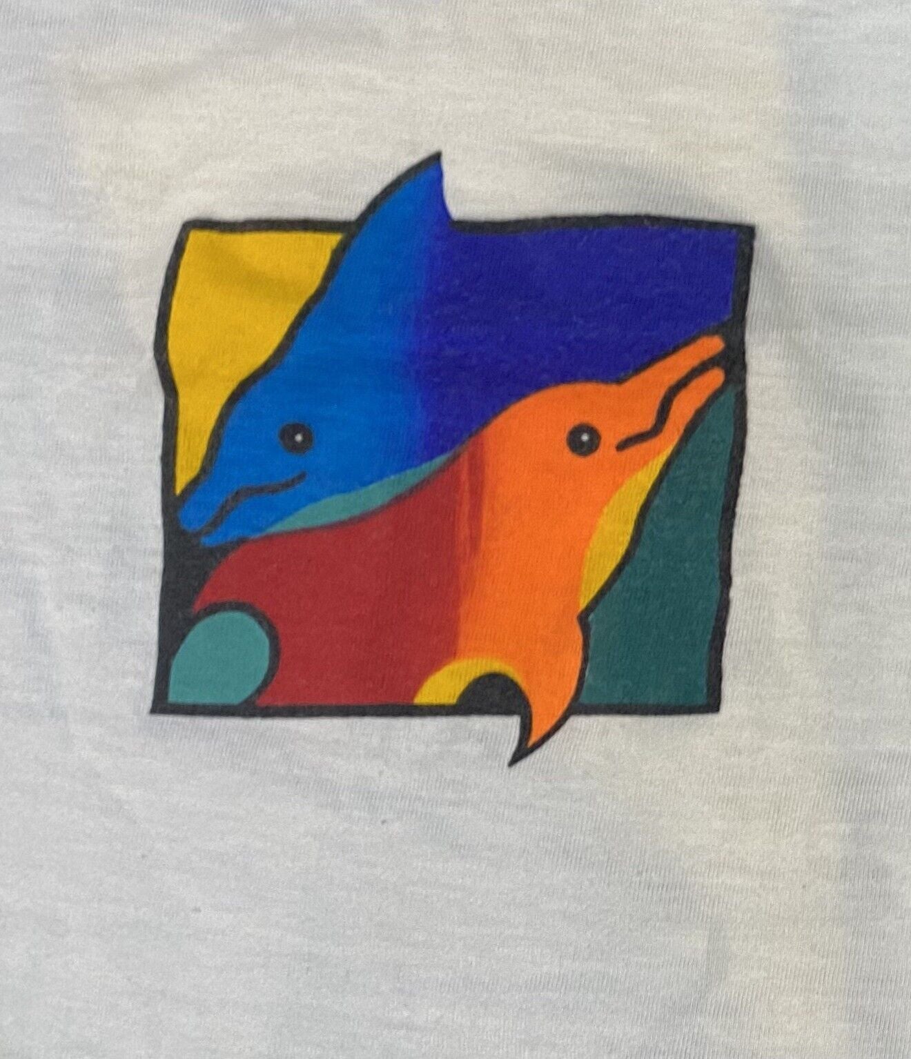 Vintage Cabo San Lucas Mexico Dolphins Neon Colors T Shirt 90s Vtg