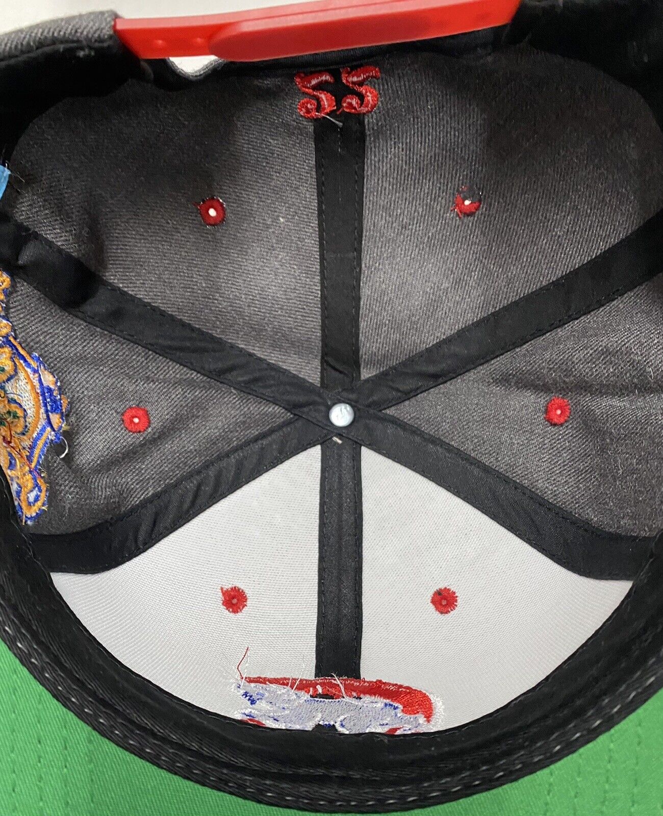 NEW Chicago Cubs Capn On Melrose SnapBack Hat Gray Red Green UV Mens Adjustable