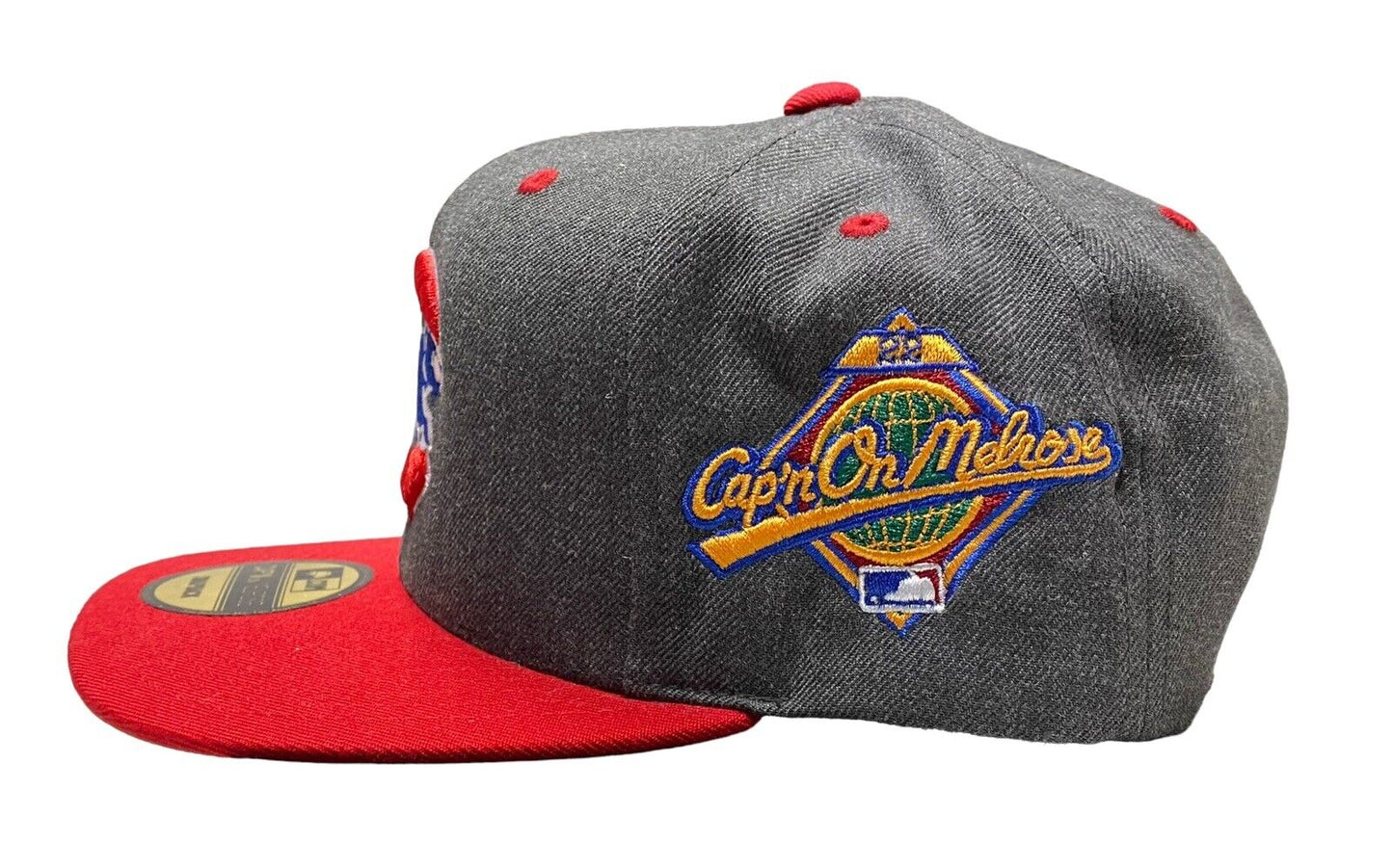 NEW Chicago Cubs Capn On Melrose SnapBack Hat Gray Red Green UV Mens Adjustable