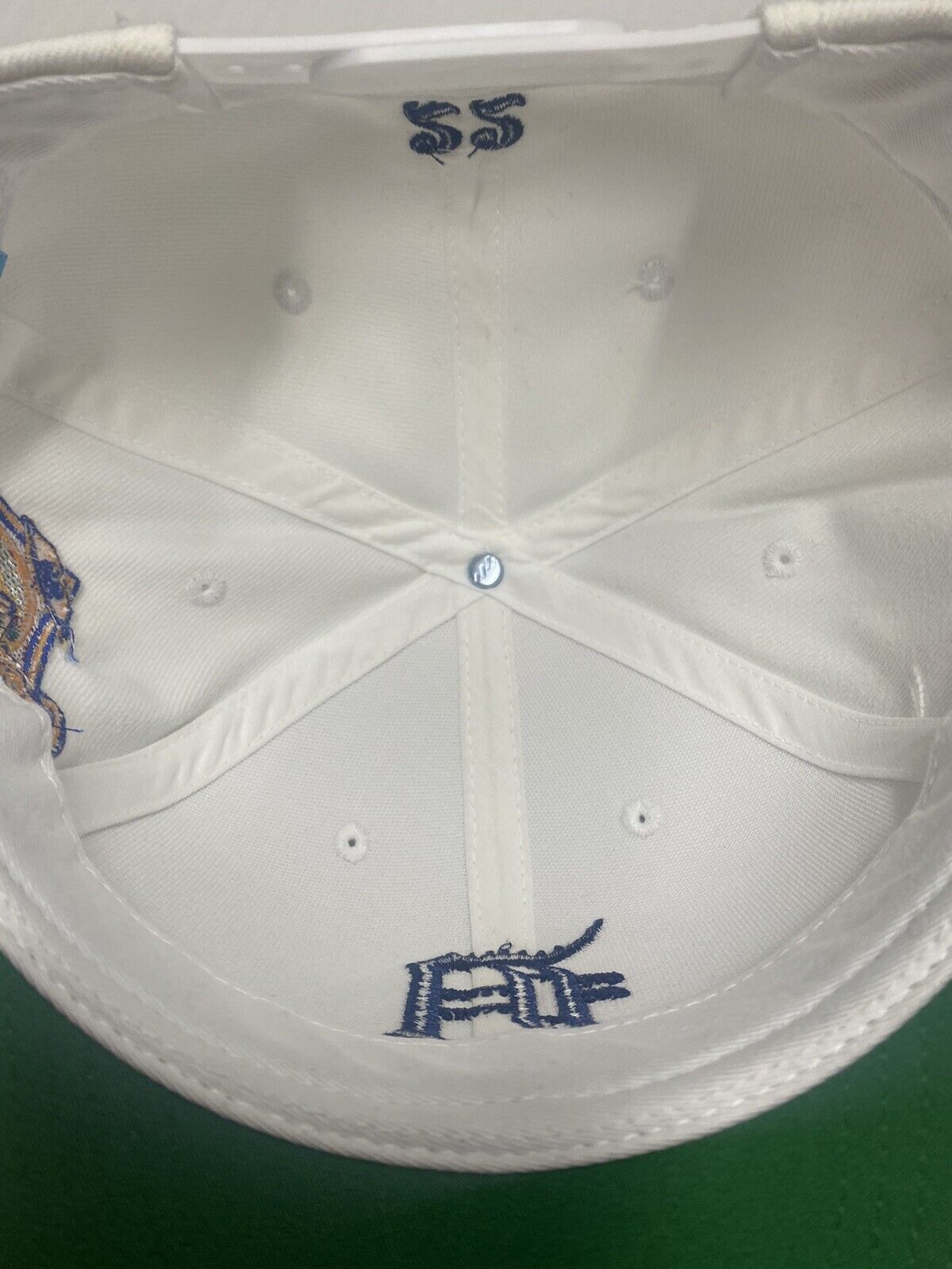 NEW Capn On Melrose Detroit Tigers SnapBack Hat White Green UV Adjustable Cap