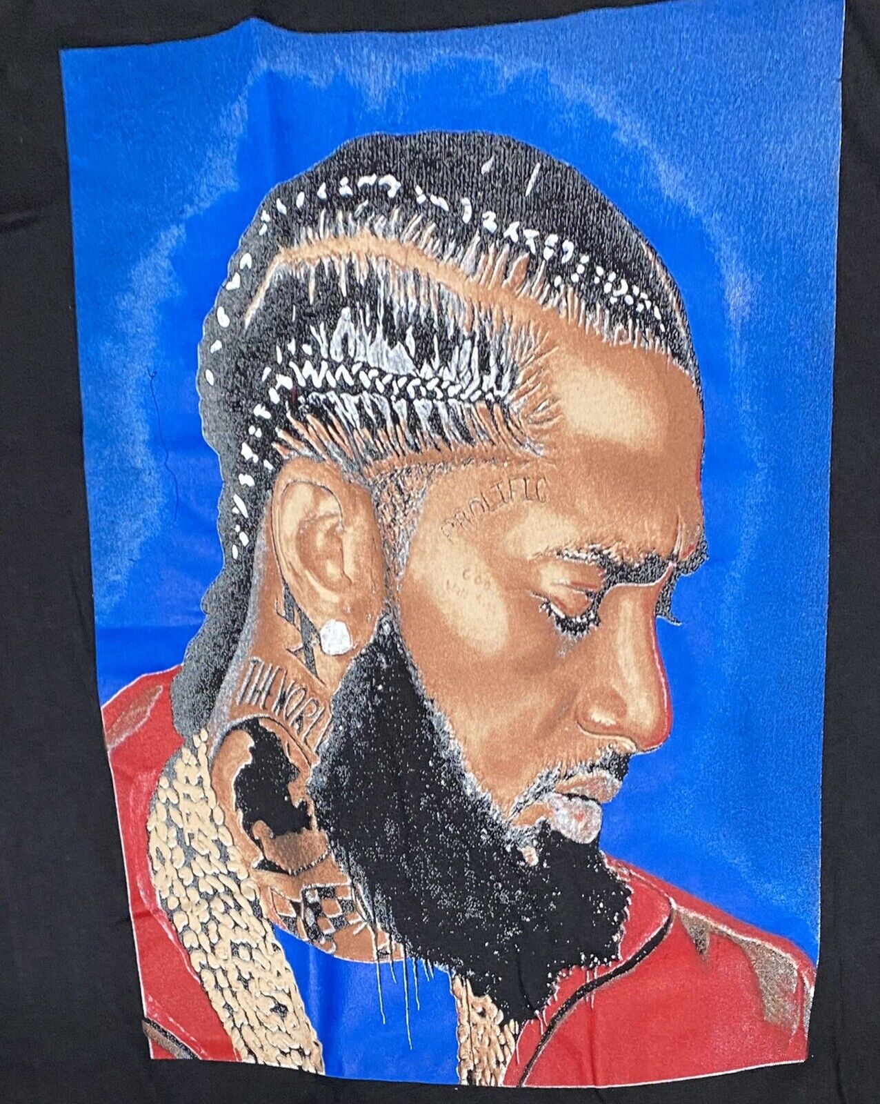 NEW Capn On Melrose Nipsey HustleArt Sz XL T Shirt Lightweight Hip Hop Rap Tee