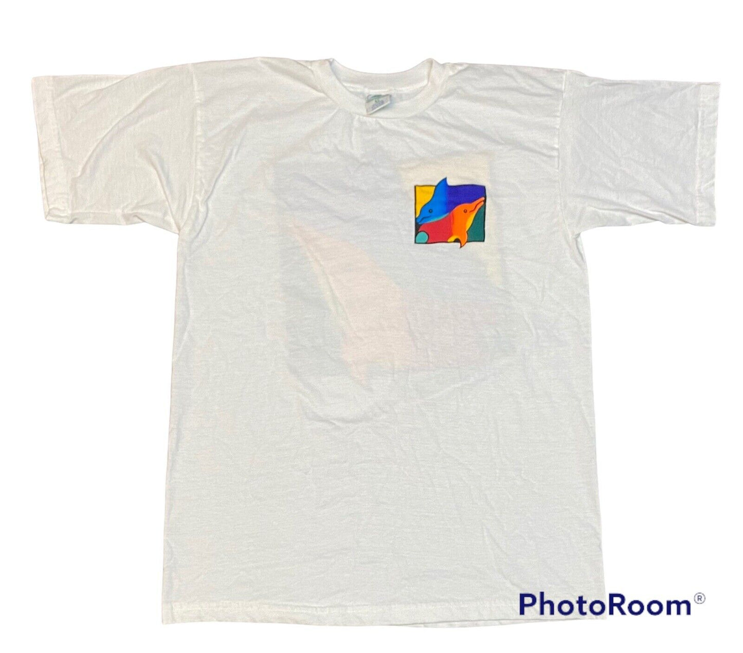 Vintage Cabo San Lucas Mexico Dolphins Neon Colors T Shirt 90s Vtg