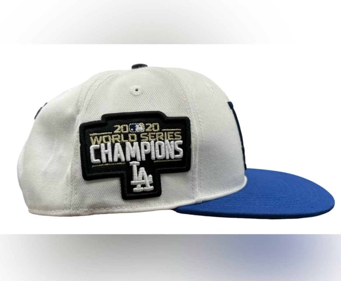 LA Dodgers Pro Standard 2 Tine SnapBack Hat 2020 Champs