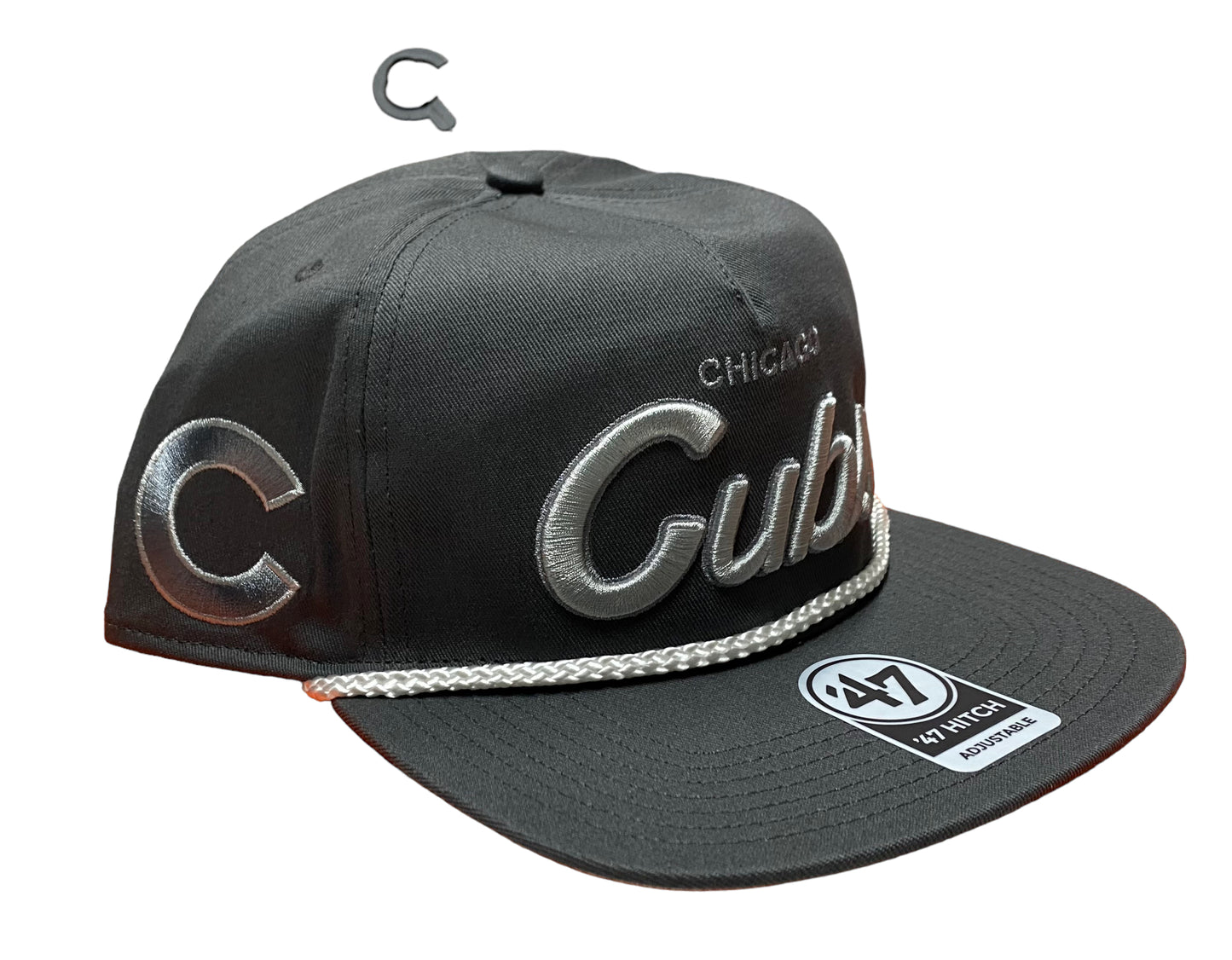 47 Brand Chicago Cubs Hitch Charcoal Rope Snapback Hat