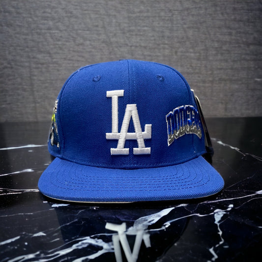 Pro Standard Los Angeles Dodgers Blue Hat – Grey Undervisor, Dodgers Script Side, Lowrider Side Patch