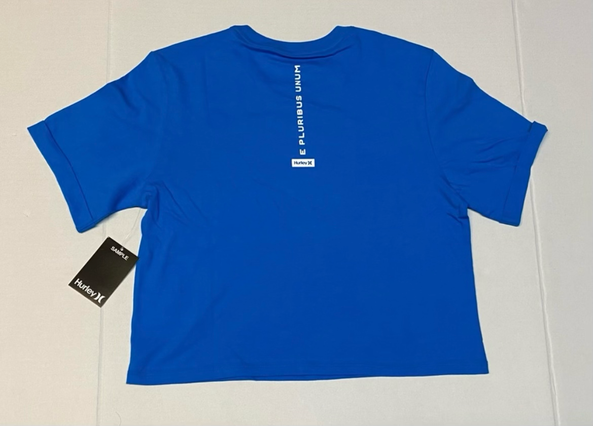 New Hurley Women’s short sleeve Tee Slightly Cropped Small USA