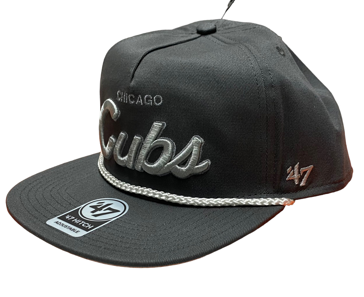 47 Brand Chicago Cubs Hitch Charcoal Rope Snapback Hat
