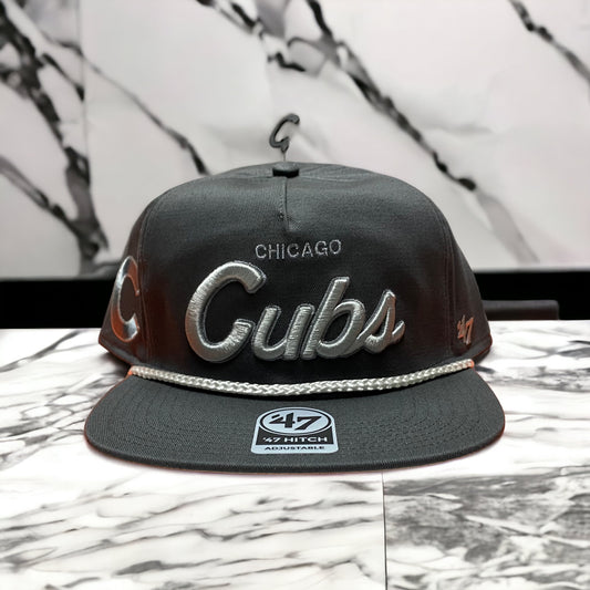 47 Brand Chicago Cubs Hitch Charcoal Rope Snapback Hat