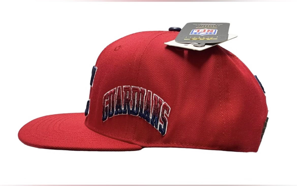 NFL Cleveland Guardians Pro Standard Side Script SnapBack Hat Navy UV