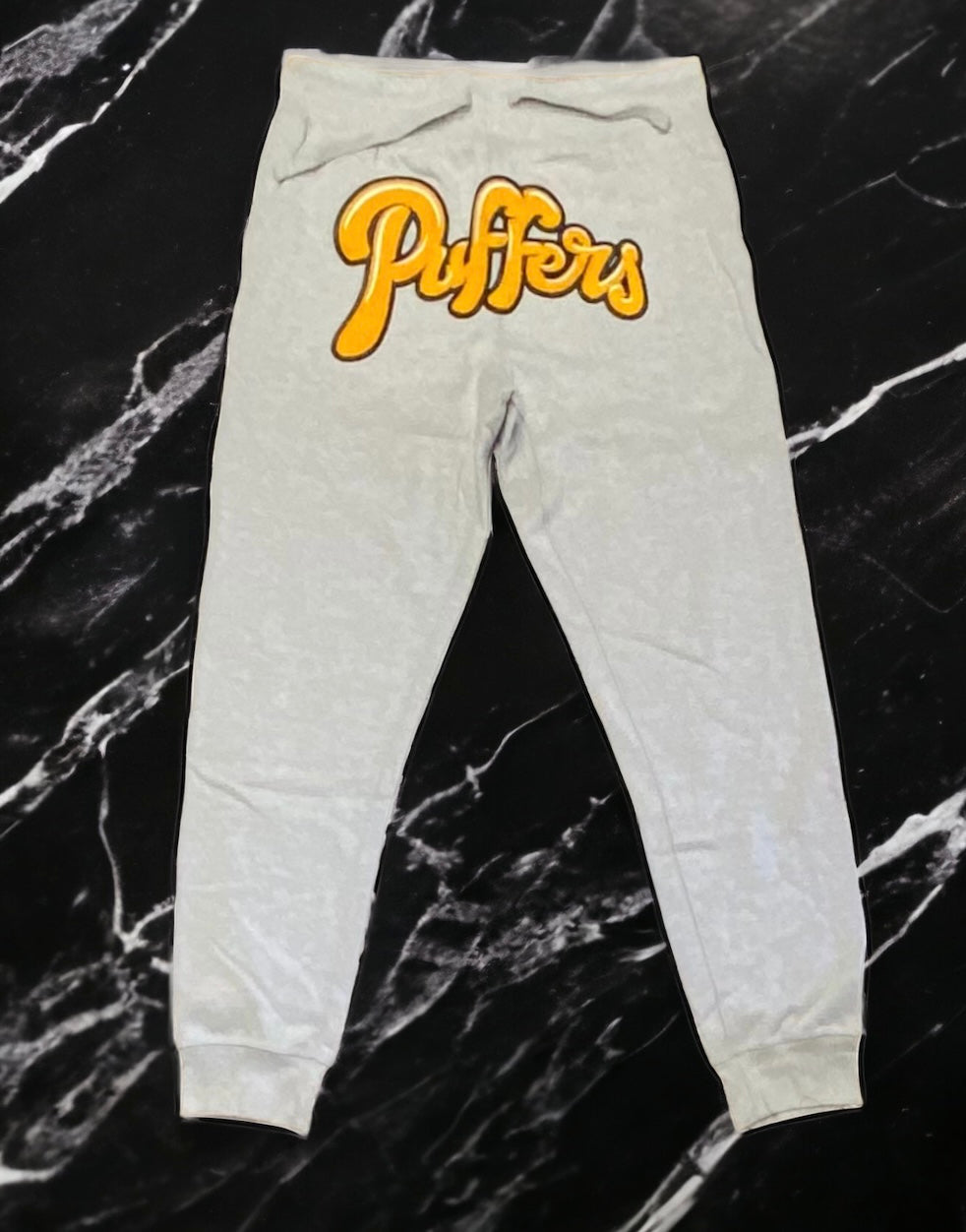 NEW Capn On Melrose Puffers Gray Sweatpants Joggers Mens