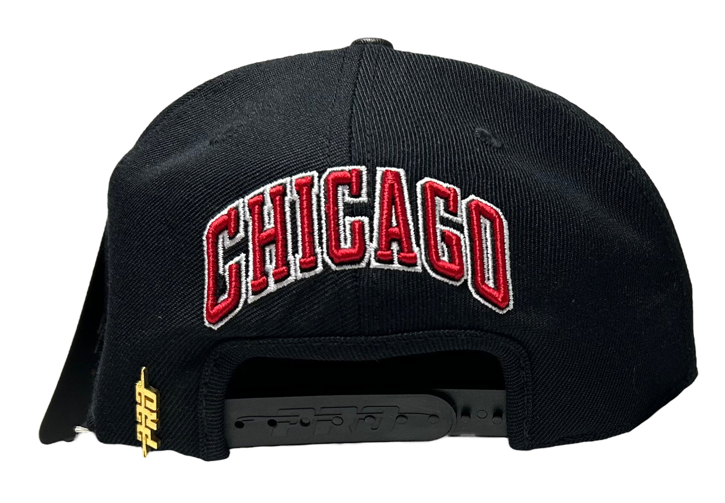 NEW Men's Pro Standard Black NBA Chicago Bulls Wordmark and Logo Snapback - OSFA