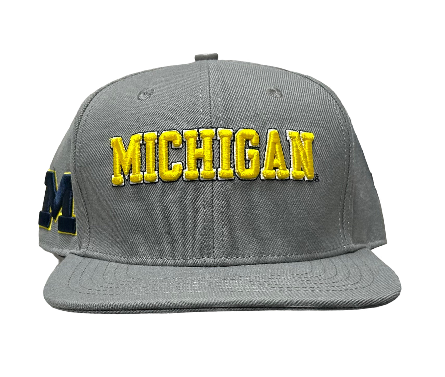 NEW UNIVERSITY OF MICHIGAN Wolverines PRO STANDARD CLASSIC WOOL SNAPBACK HAT GRAY by