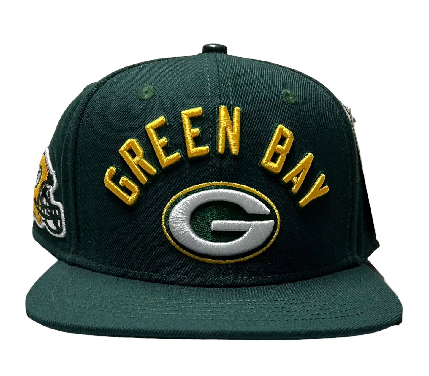 NEW Green Bay Packers PRO STANDARD SnapBack Stacked Logos Helmet Side Patch Hat