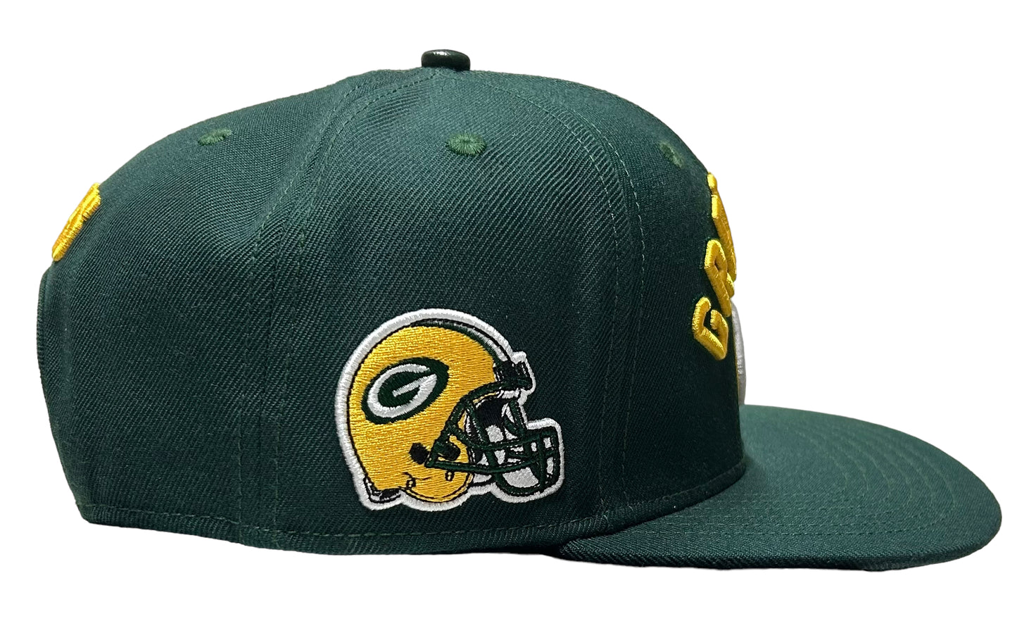 NEW Green Bay Packers PRO STANDARD SnapBack Stacked Logos Helmet Side Patch Hat