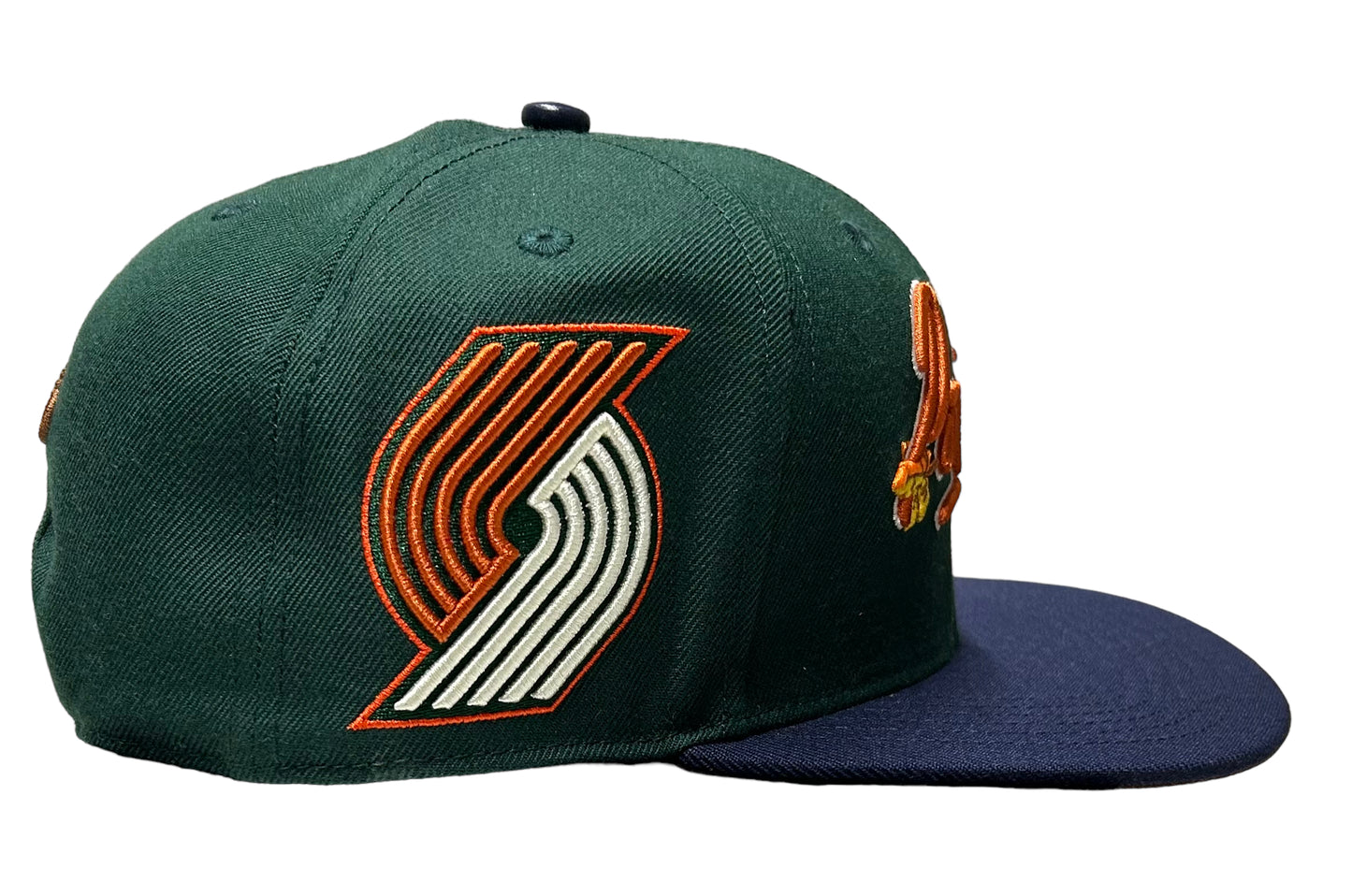 NEW Portland Trail Blazers PRO STANDARD Wool SnapBack Hat Money Green Brown UV