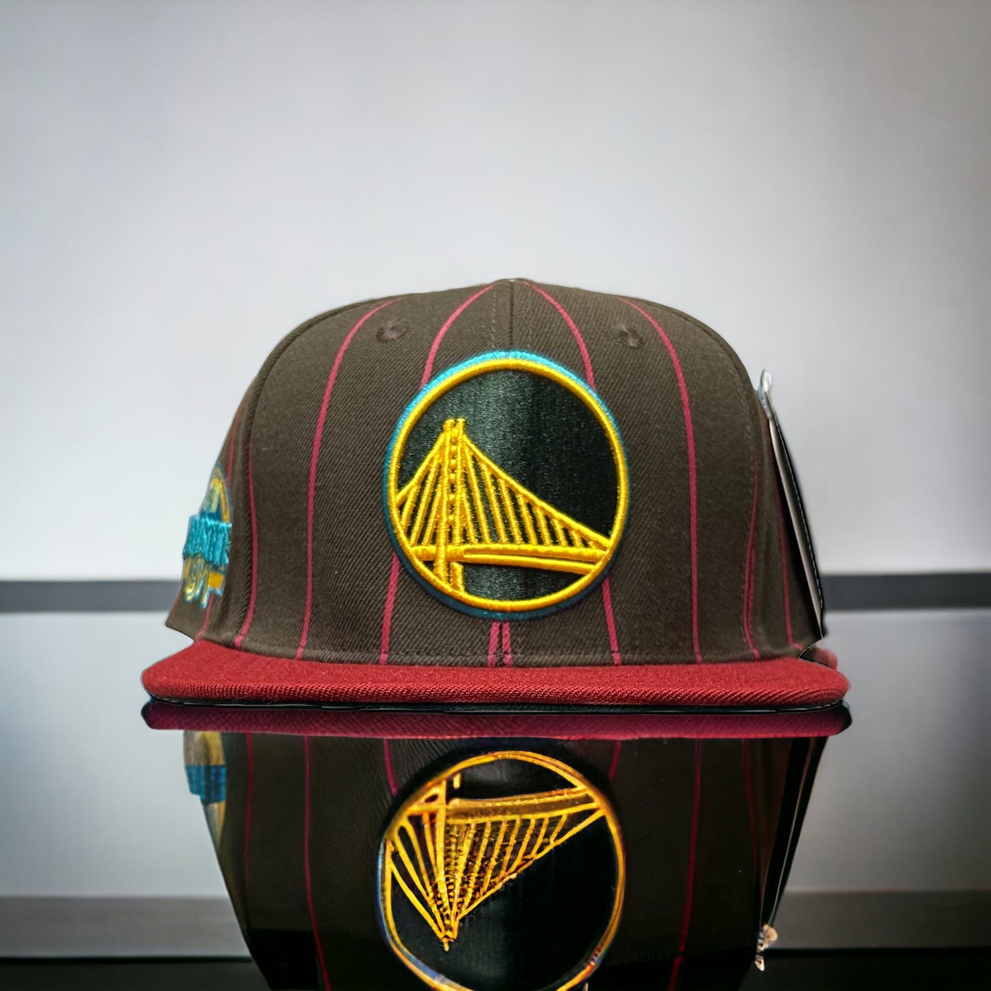 NEW Golden State Warriors PRO STANDARD Brown Pin Stripe SnapBack Hat 1971 Patch