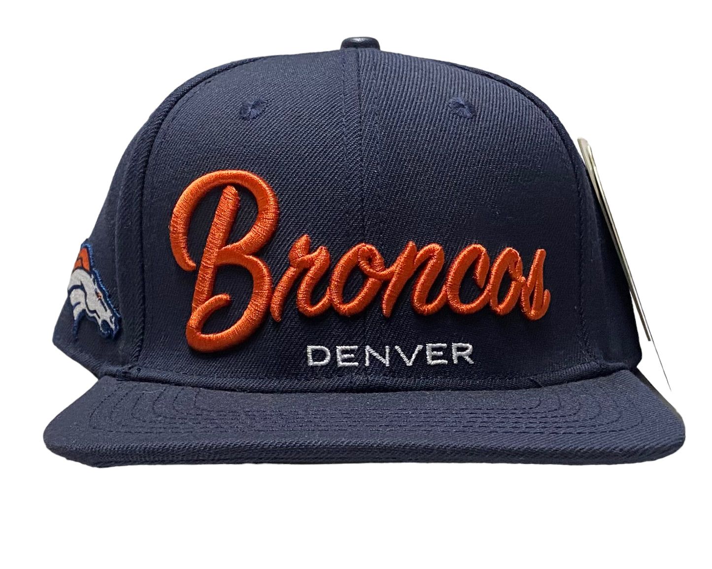 NEW Pro Standard Denver Broncos Script Wordmark Navy Snapback