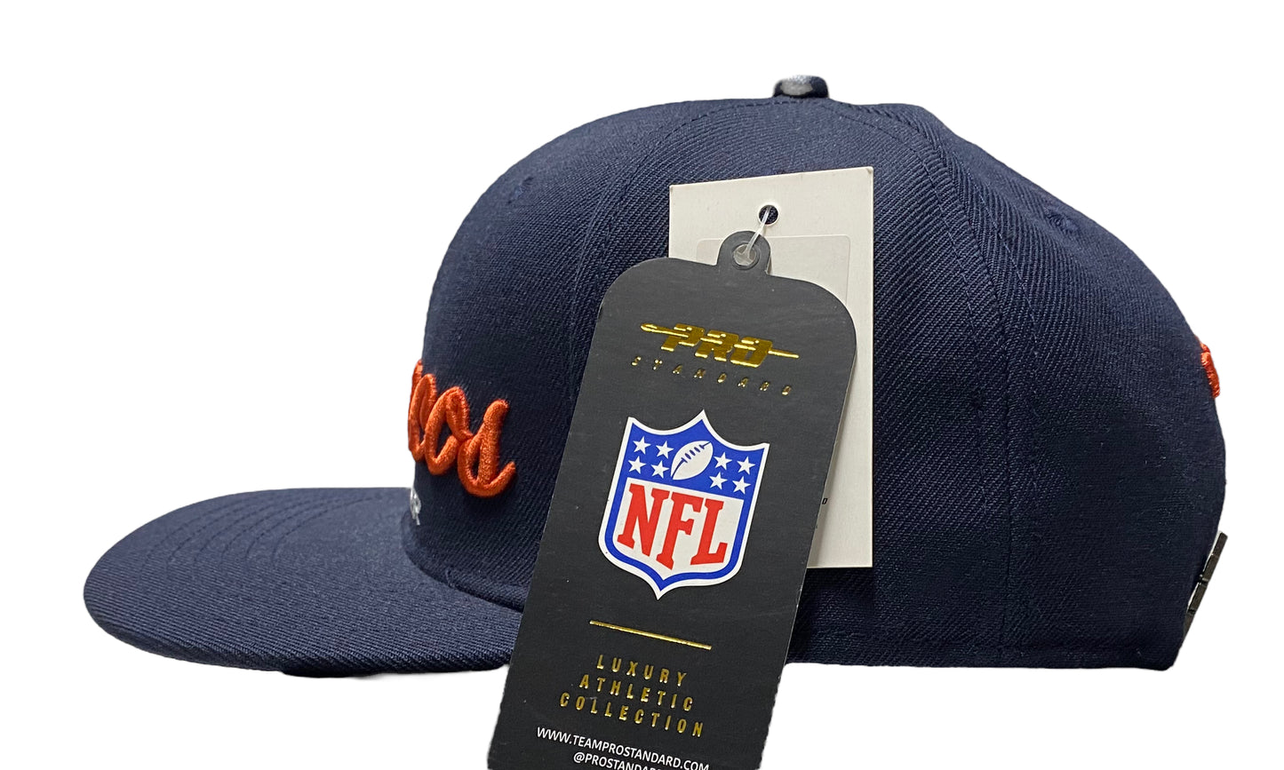 NEW Pro Standard Denver Broncos Script Wordmark Navy Snapback