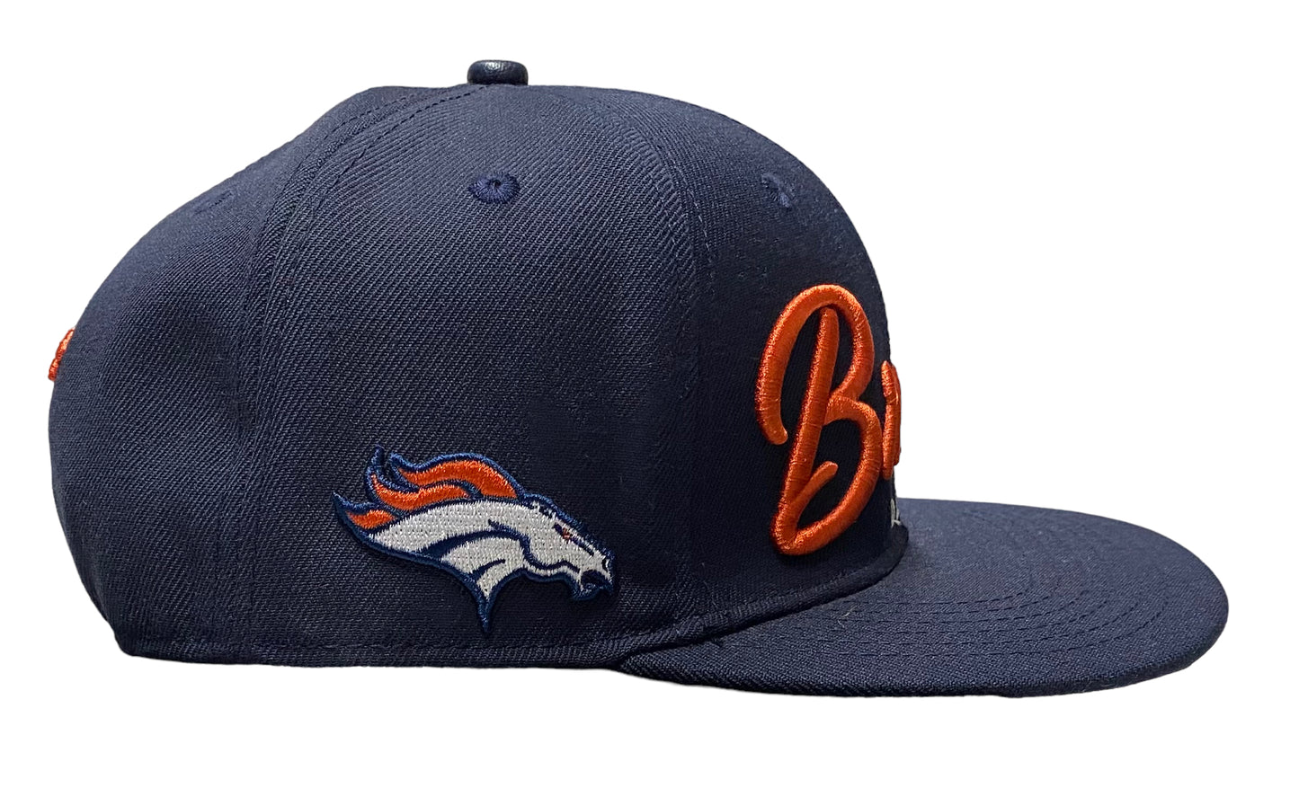 NEW Pro Standard Denver Broncos Script Wordmark Navy Snapback