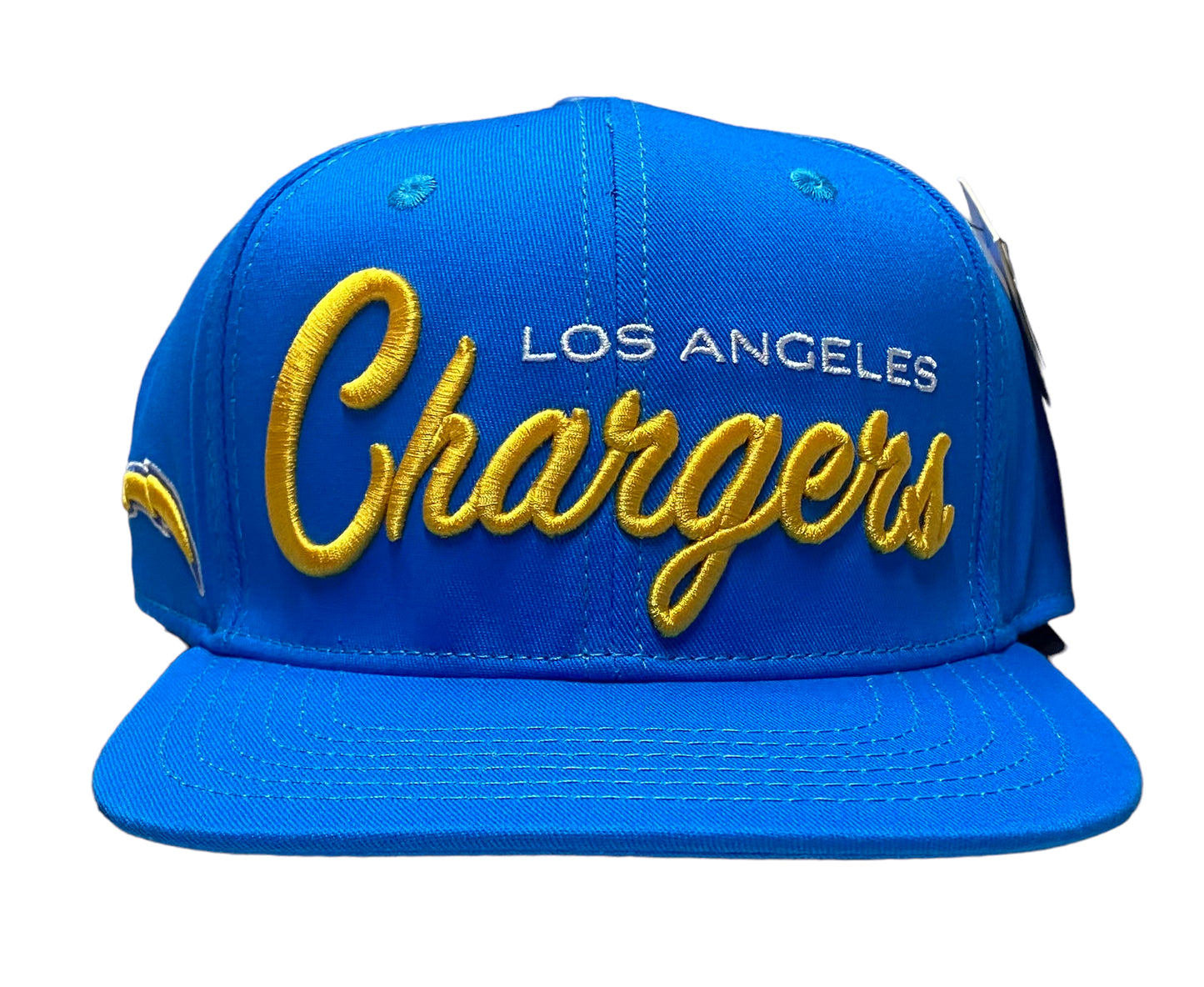 NEW Pro Standard Los Angeles Charger Script Wordmark Blue Snapback