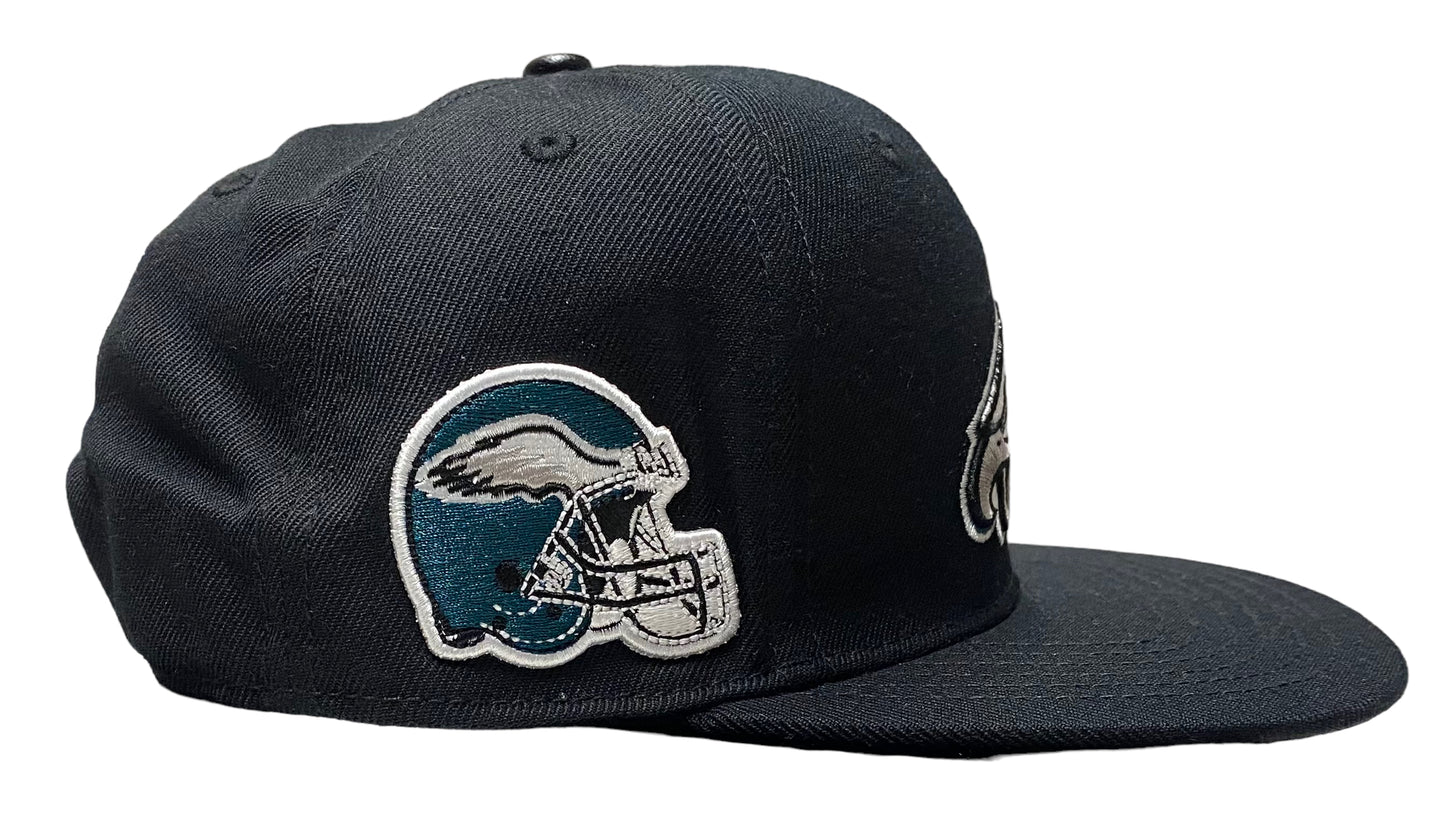 NEW Pro Standard Eagles Stacked Logo Snapback Black Helmet Side Patch